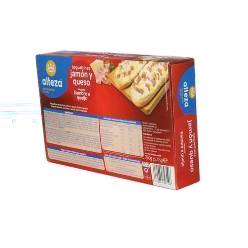 BAGUETINA ALTEZA JAMON QUESO CONGELADA 250g image number
