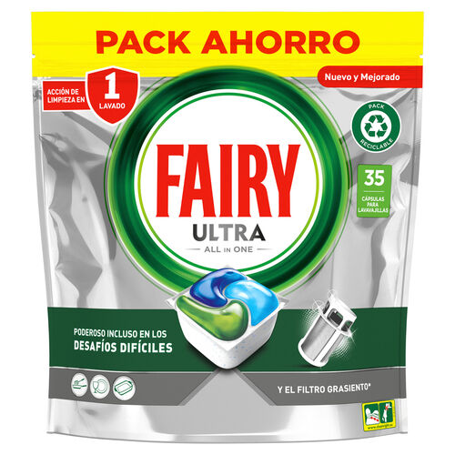 LAVAVAJILLAS PASTILLAS FAIRY ULTRA PODER 35 LAVADOS image number