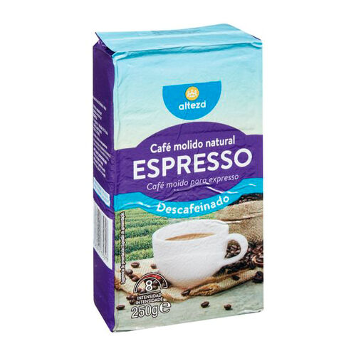 Caf&eacute; molido natural Espresso descafeinado ALTEZA 250g image number