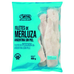 Merluza Argentina congelada filetes sin piel ARTIQ 400g