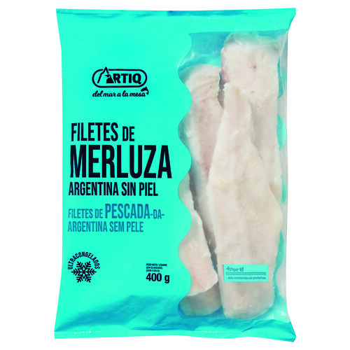 Merluza Argentina congelada filetes sin piel ARTIQ 400g image number