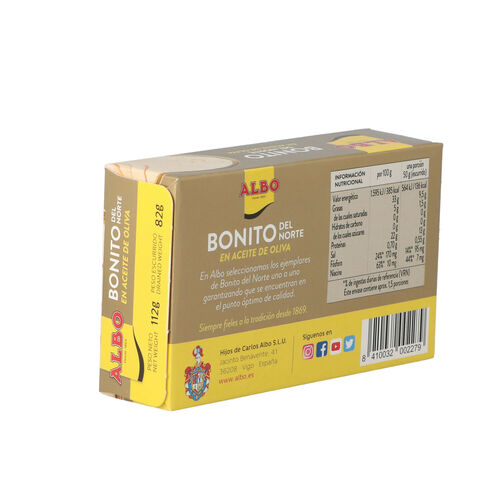 BONITO EN ACEITE DE OLIVA ALBO 112g image number