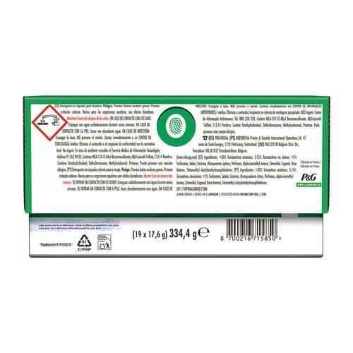 Detergente en c&aacute;psulas Todoen1 Color ARIEL 19 lavados image number