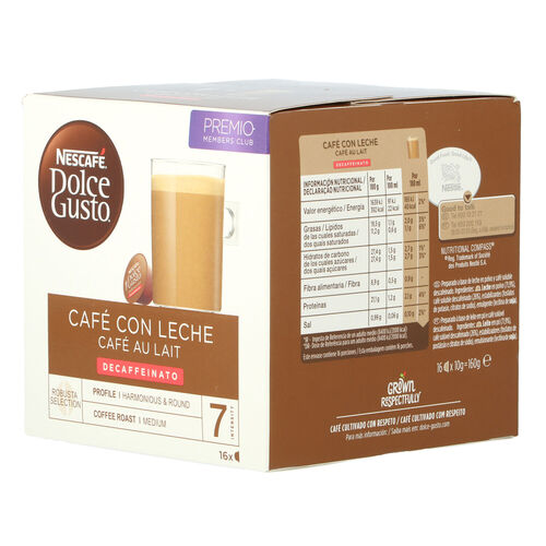 Caf&eacute; DOLCE GUSTO leche descafeinado 16 c&aacute;psulas image number