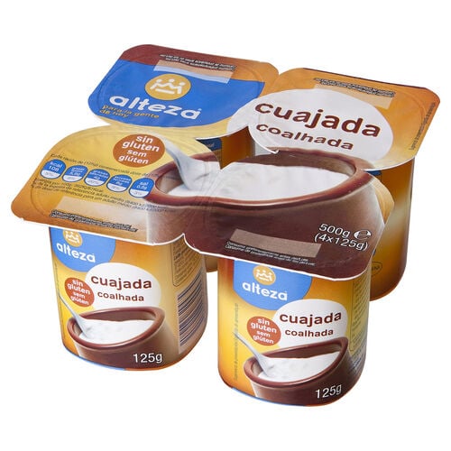Cuajada de leche de vaca ALTEZA 4x125g image number