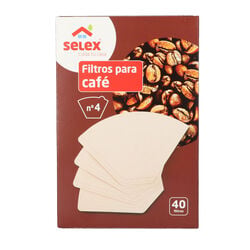 Filtro cafetera SELEX numero 4 paquete 30uds