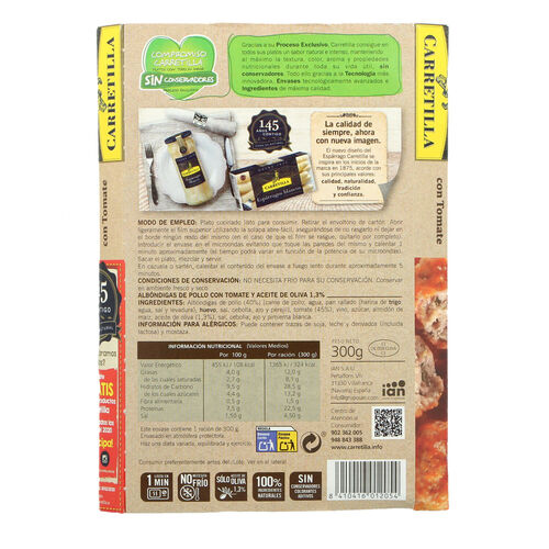 ALBONDIGAS POLLO CARRETILLA 300g image number