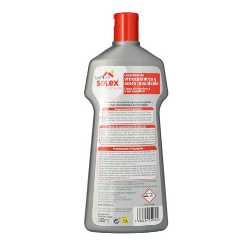 LIMPIADOR DE VITROCERAMICAS Y ACERO INOXIDABLE SELEX 500ml image number