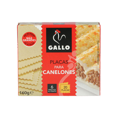 CANELONES GALLO 160g 20 PLACAS image number