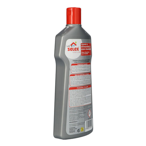 LIMPIADOR DE VITROCERAMICAS Y ACERO INOXIDABLE SELEX 500ml image number