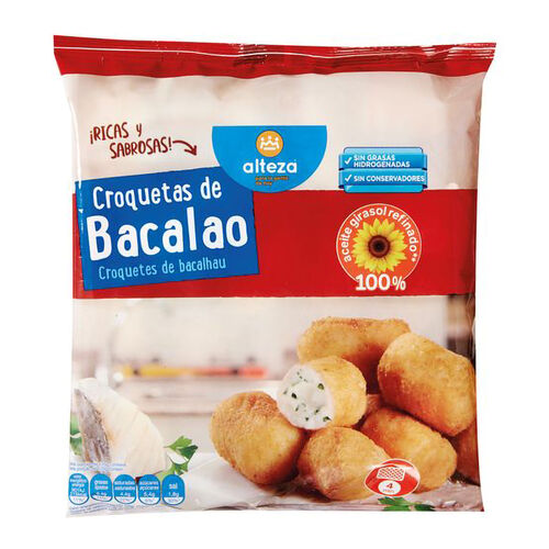 Croquetas de bacalao congeladas ALTEZA 500g image number