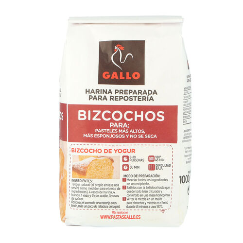 HARINA PREPARADO PARA REPOSTERIA BIZCOCHOS GALLO 1kg image number
