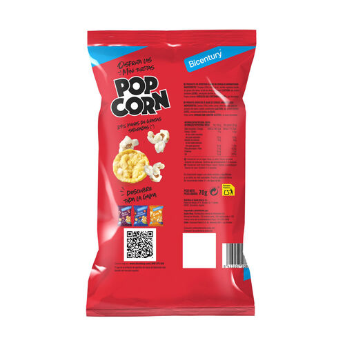 MINI TORTITAS POP CORN BICENTURY 70g image number