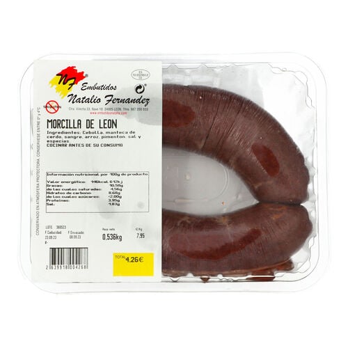 Morcilla matachana bandeja, kg image number