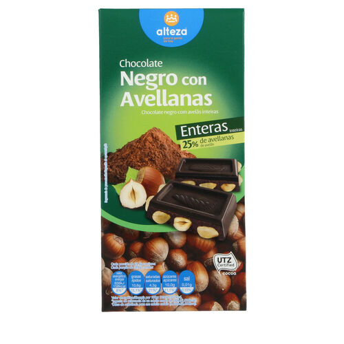 CHOCOLATE NEGRO AVELLANA ALTEZA 200g image number