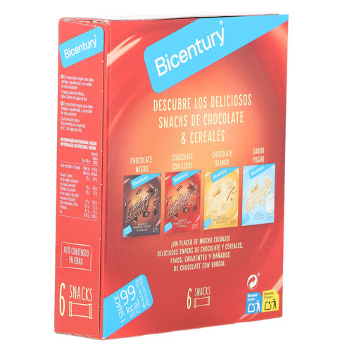 BARRITA DE CHOCOLATE CON LECHE BICENTURY 6uds image number