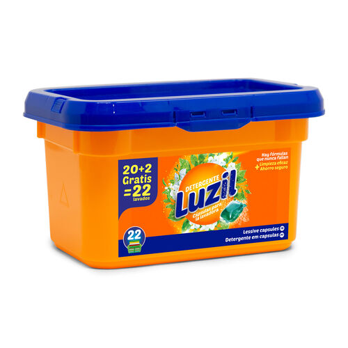 DETERGENTE EN CAPSULAS LUZIL 20 LAVADOS image number