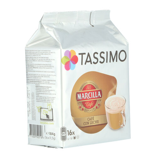 Caf&eacute; TASSIMO MARCILLA con leche 16 c&aacute;psulas image number