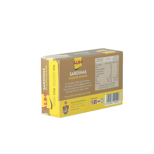 Sardinas en aceite de oliva ALBO 120g image number