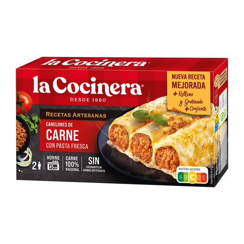 Canelones de carne con pasta fresca LA COCINERA 500g image number