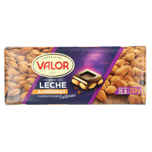CHOCOLATE VALOR LECHE ALMENDRA 250g image number