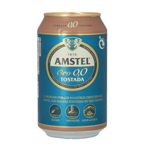 CERVEZA AMSTEL 0 TOSTADA 33cl image number