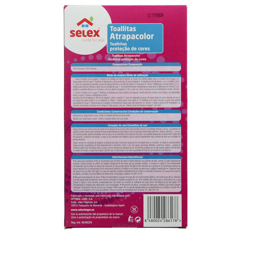 TOALLITAS SELEX PROTEGE COLOR 20uds image number