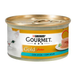Comida h&uacute;meda para gato adulto fondant con at&uacute;n GOURMET Gold 85g