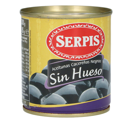 ACEITUNA NEGRA SERPIS SIN HUESO 200g image number