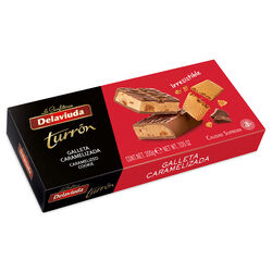 Turr&oacute;n de galleta caramelizada DELAVIUDA 200g