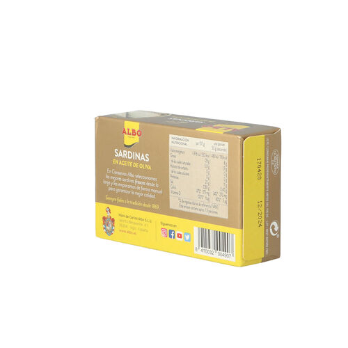 Sardinas en aceite de oliva ALBO 120g image number