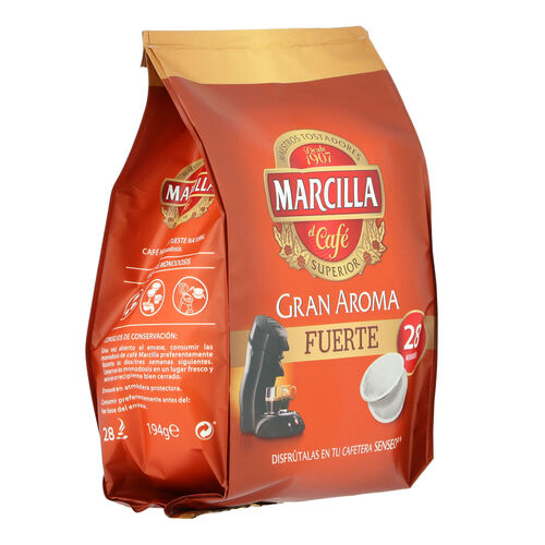 MARCILLA SENSEO FUERTE 28 CAPSULAS image number