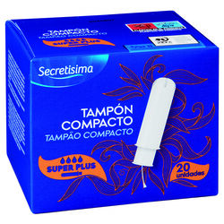 Tamp&oacute;n Compacto Super Plus SECRETISIMA 20uds