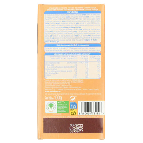 CHOCOLATE ALTEZA NARANJA 100g image number