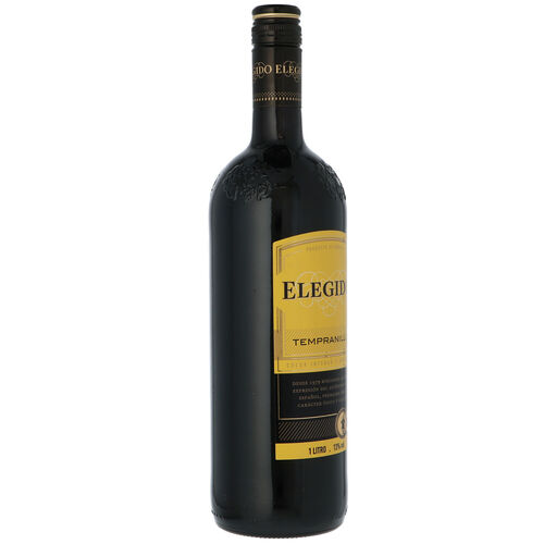 Vino tinto ELEGIDO tempranillo botella 1L image number