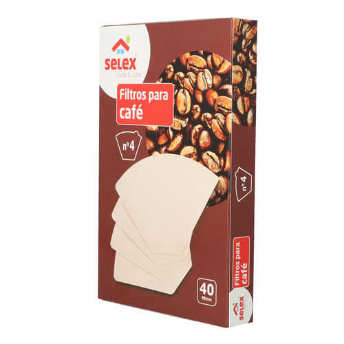 FILTRO CAFETERA SELEX NUMERO 4 PAQUETE 30uds image number
