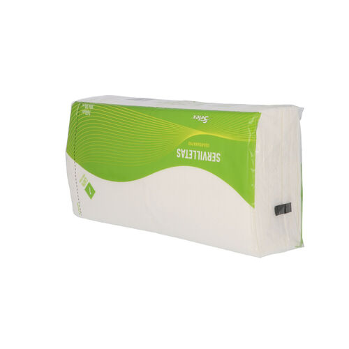 SERVILLETA PAPEL SELEX BLANCA 30X30 1 CAPA PAQUETE 160 uds image number