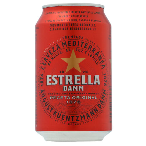 CERVEZA ESTRELLA DAMM LATA 33cl image number