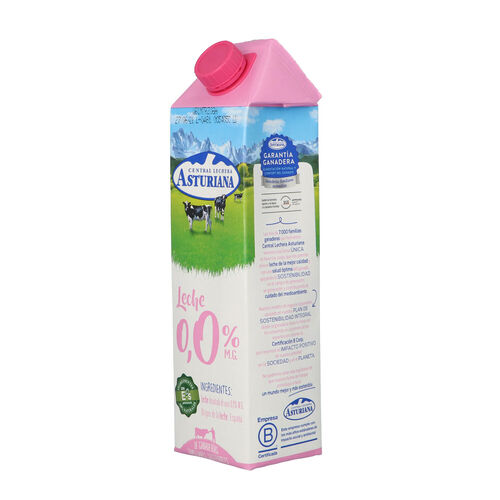 Leche 0,0% Central Lechera ASTURIANA 1L image number