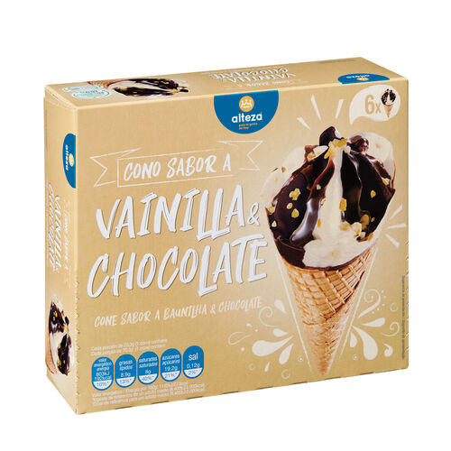 Helado cono de vainilla y chocolate ALTEZA 6x120ml image number