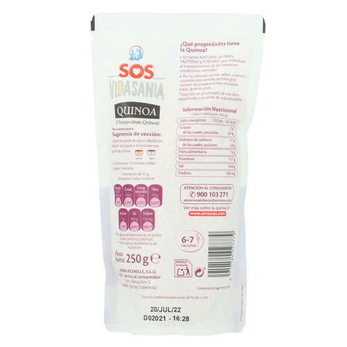 QUINOA SOS VIDASANIA 250g image number