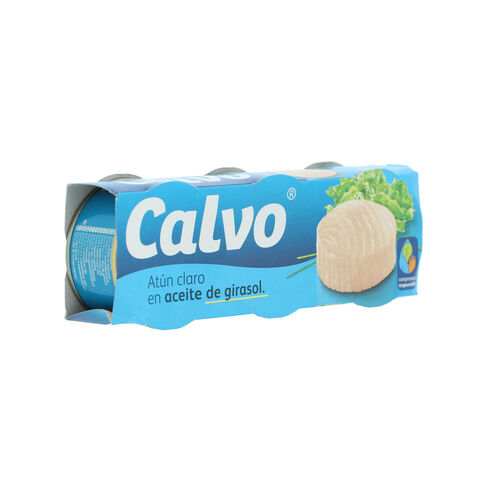 ATUN CLARO EN ACEITE DE GIRASOL CALVO 3x65g image number