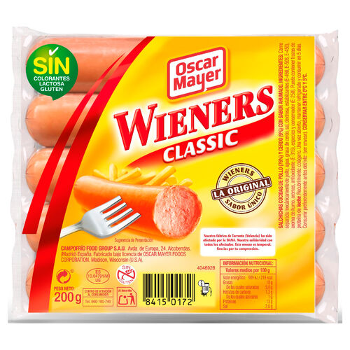 Salchichas wieners Classic OSCAR MAYER 200g image number