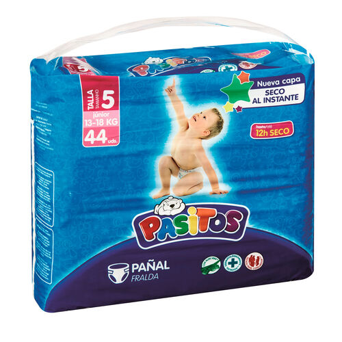 PAÑALES PASITOS TALLA 5 44 UND image number