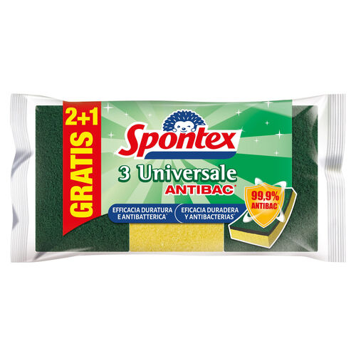 ESTROPAJO ESPONJA UNIVERSAL SPONTEX 2+1 uds image number