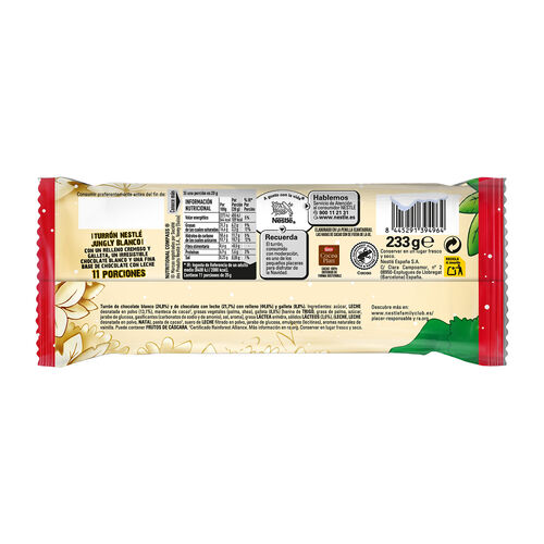 Turrón blanco Jungly NESTLÉ 233g image number