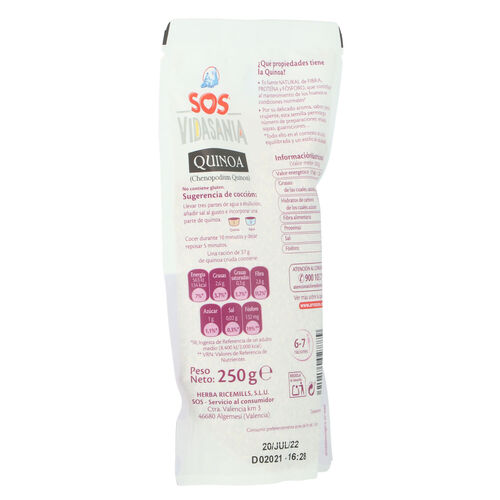 Quinoa SOS Vidasania 250g image number