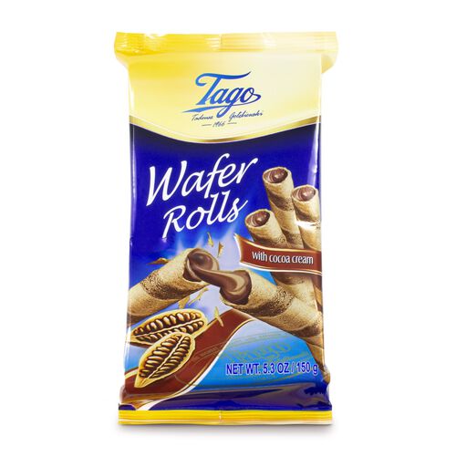 WAFER ROLLS CHOCOLATE TAGO 150g image number