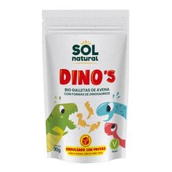Galletas de avena con formas de dinosaurio BIO SOL NATURAL 90g