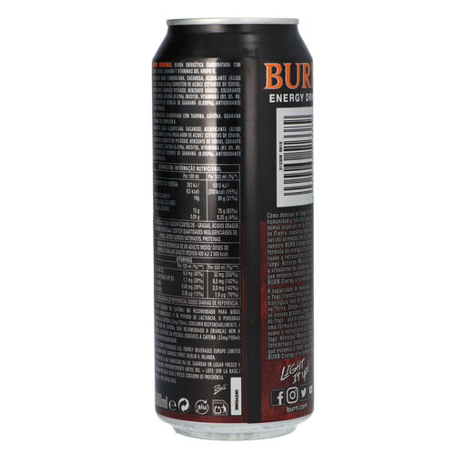 BEBIDA ISOTÓNICA BURN ENERGY LATA 500ml image number